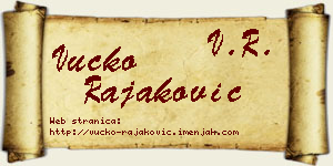 Vučko Rajaković vizit kartica